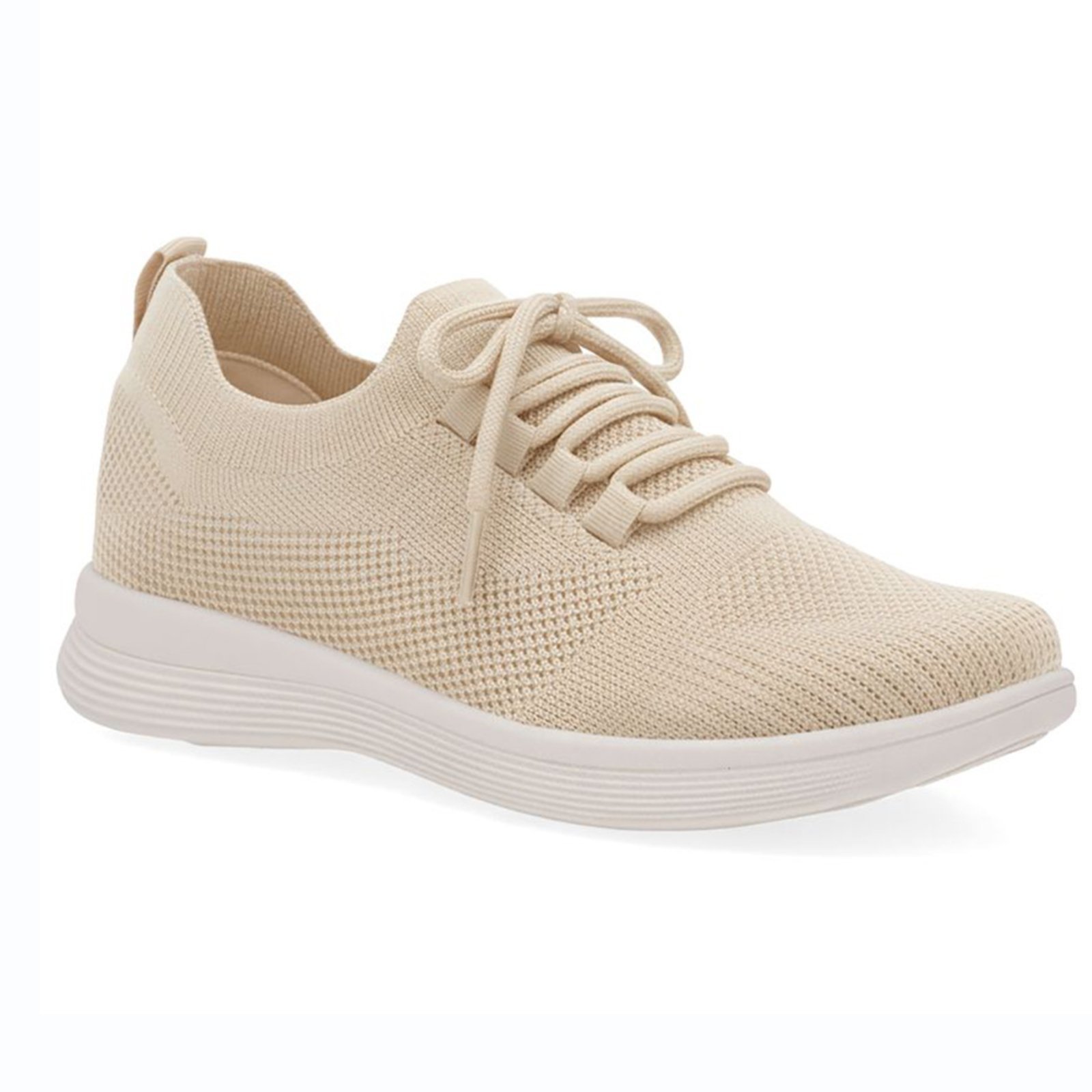 Tênis Feminino Usaflex Slip On Tecido Tricot Com Cadarço Blush