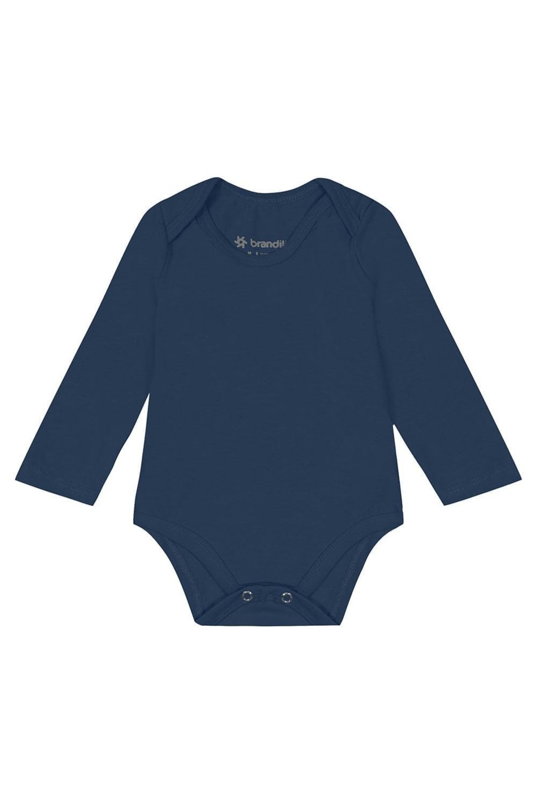 Infantil - Body unissex manga longa em cotton Brandili-Azul