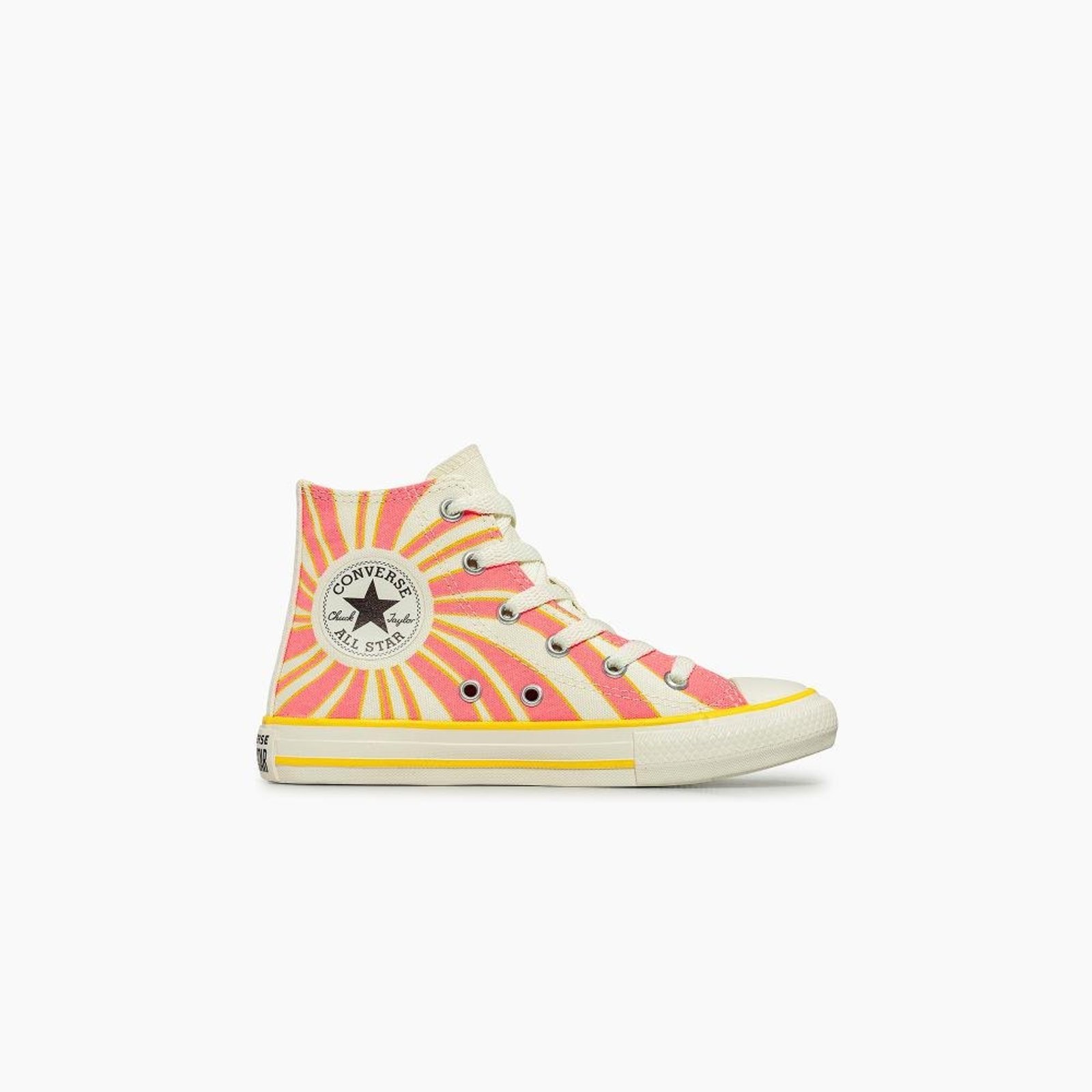 Infantil - Tênis Juvenil Chuck Taylor All Star Sunshine Cano Alto Rosa