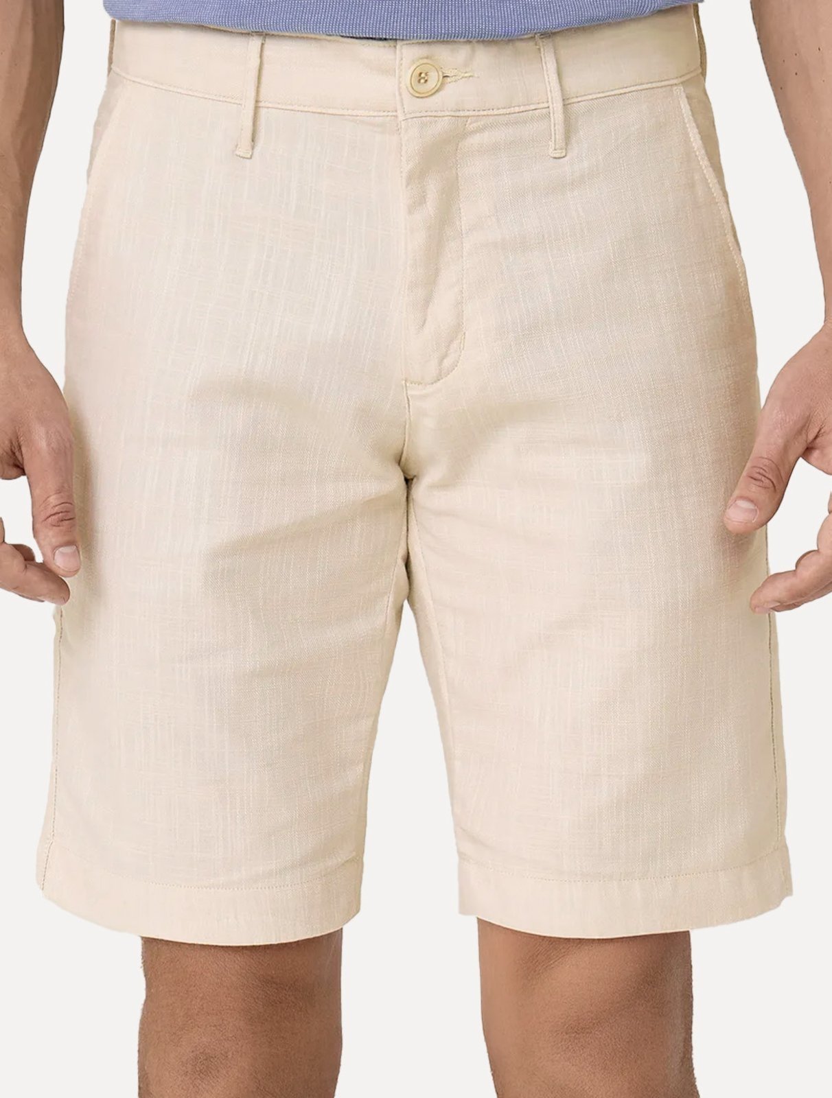 Bermuda Dudalina Masculina Slim Fit Textura Cáqui Claro