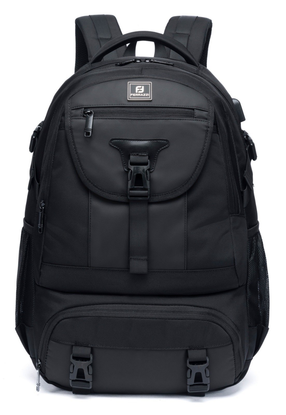 Vista 2 Infantil - Mochila Executiva Reforçada Notebook Porta USB Ferrazzi preto Ferrazzi preto