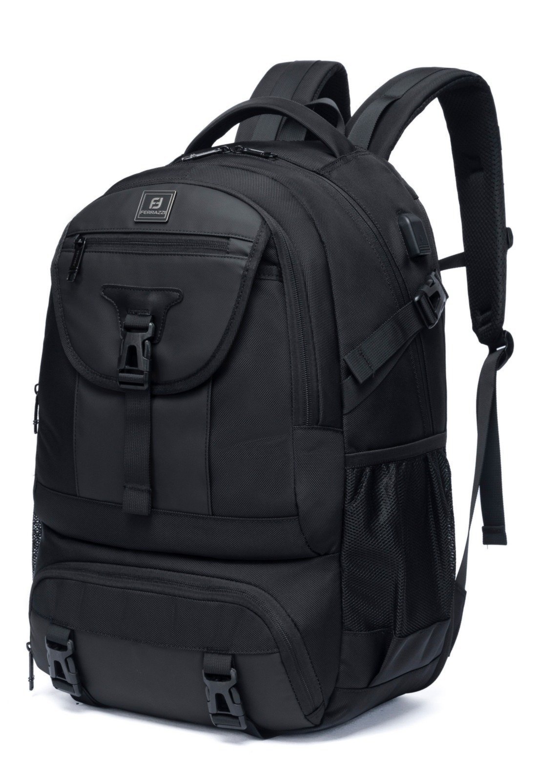 Vista 3 Infantil - Mochila Executiva Reforçada Notebook Porta USB Ferrazzi preto Ferrazzi preto