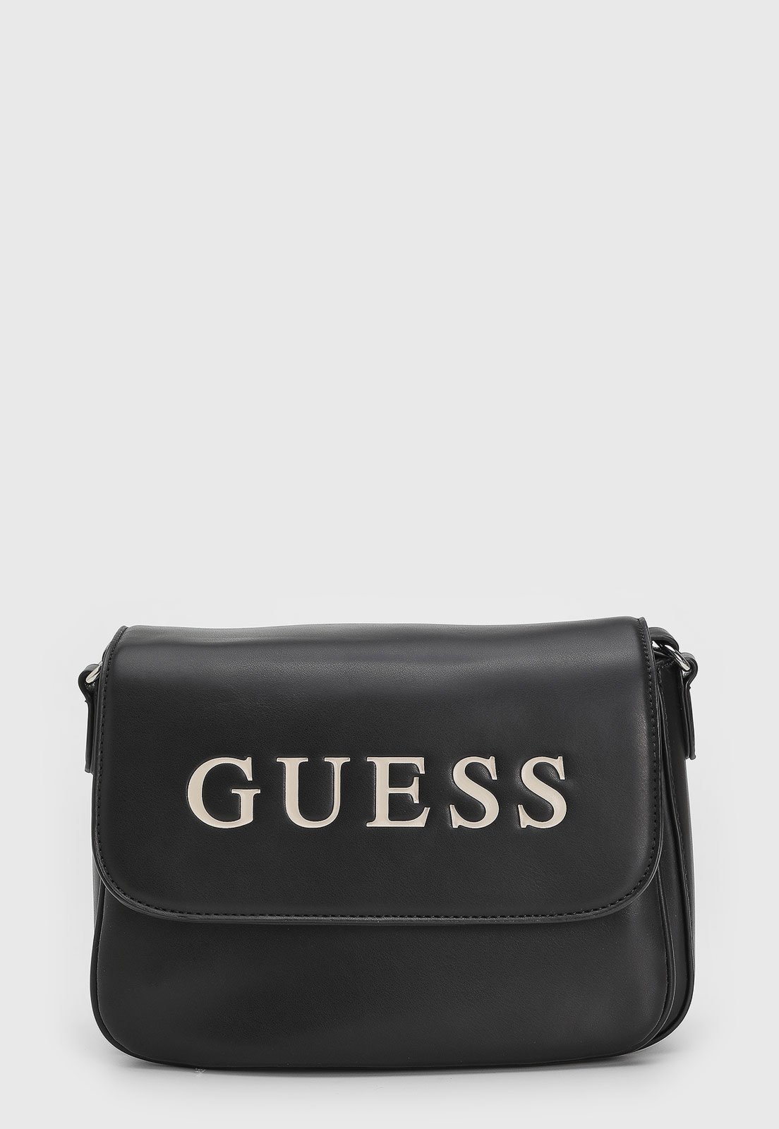 Bolsa Feminina Guess Alça Larga Logo Preta