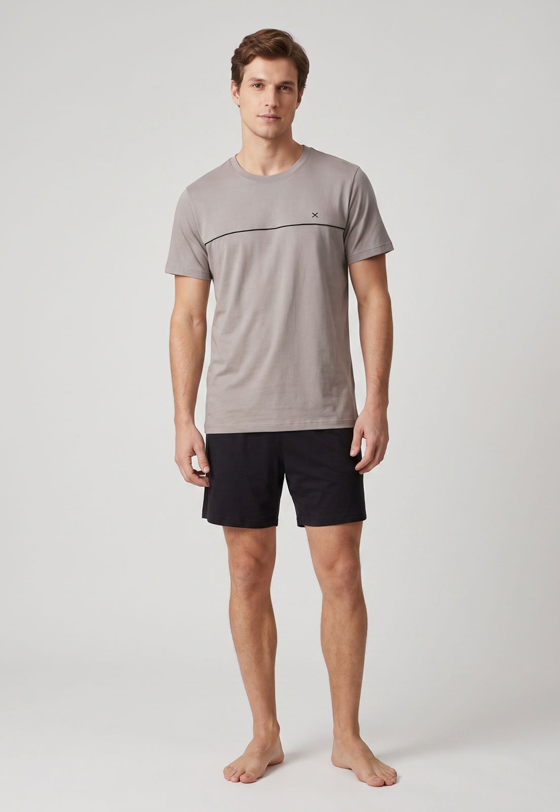 Conjunto Pijama Masculino Hering Algodão Cinza