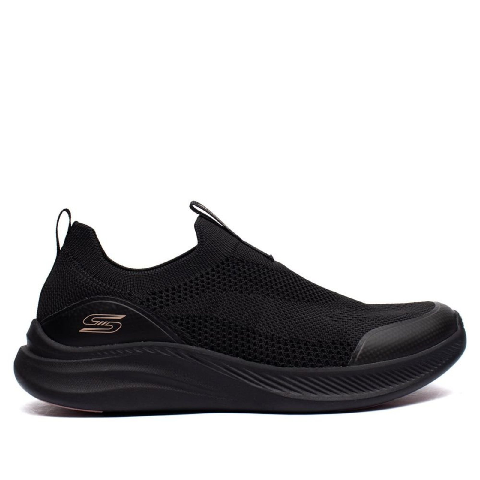 Tênis Feminino Skechers Bobs Flex Slip-On Memory Foam Preto