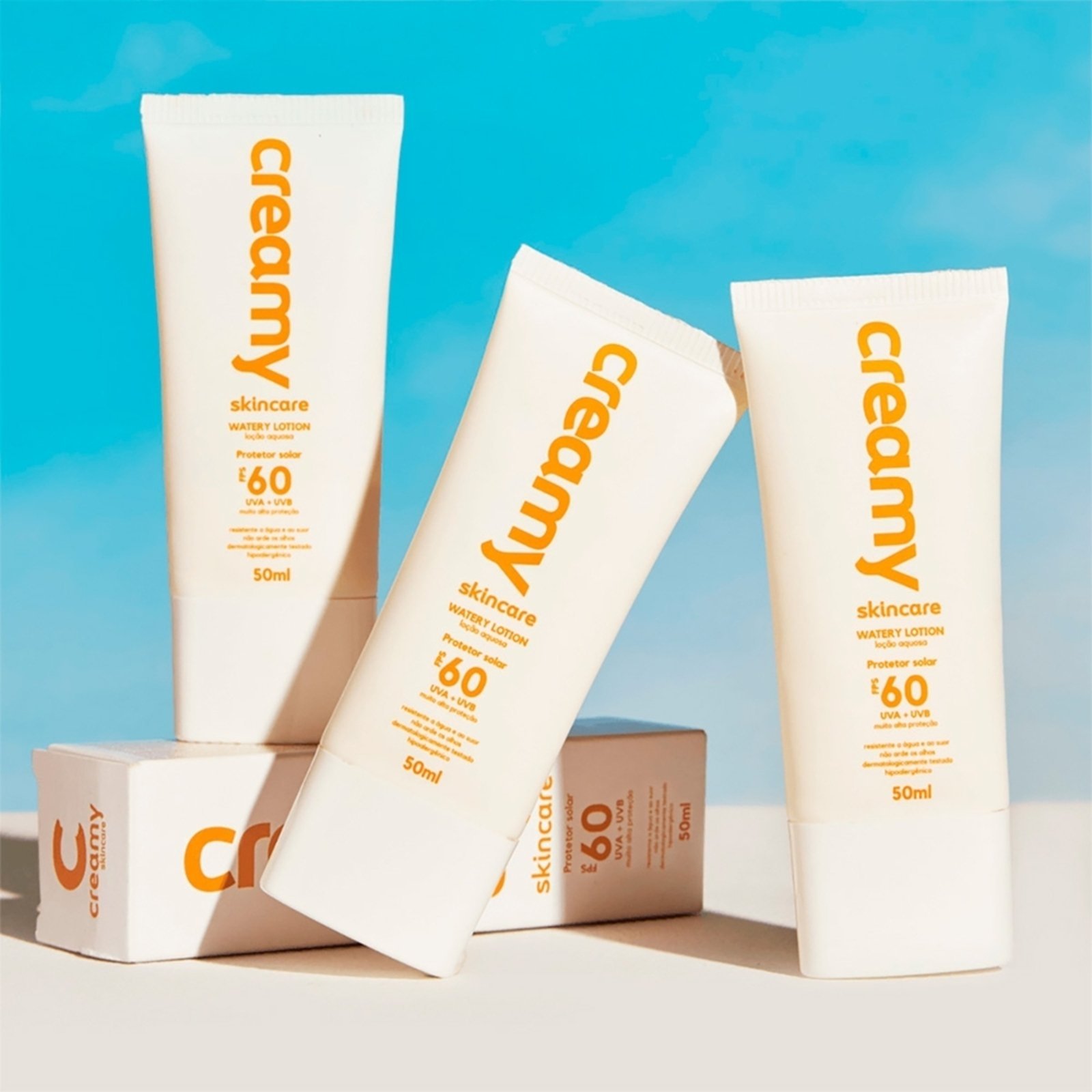 Vista 3 Kit Creamy Vitamina C e Creamy Watery Lotion FPS 60 (2 produtos) multicolorido Creamy multicolorido