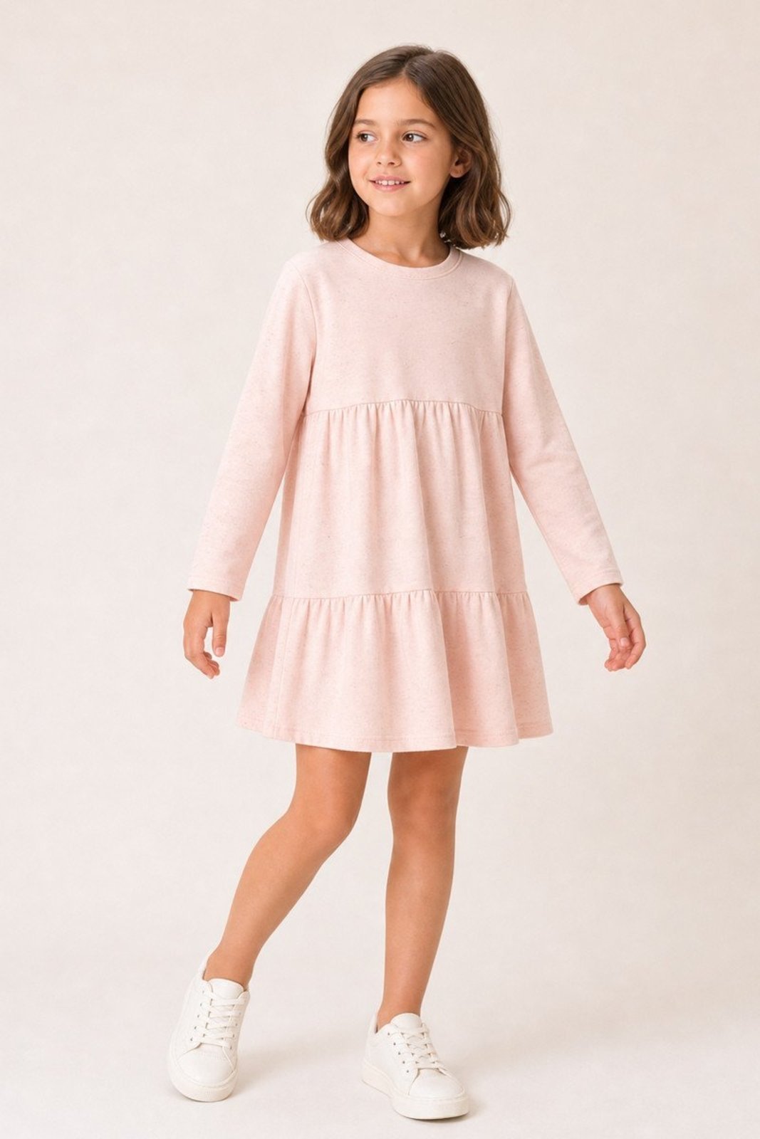 Vista 2 Infantil - Vestido Bugbee Curto Marias em Meia Melha e Linho azul Bugbee azul
