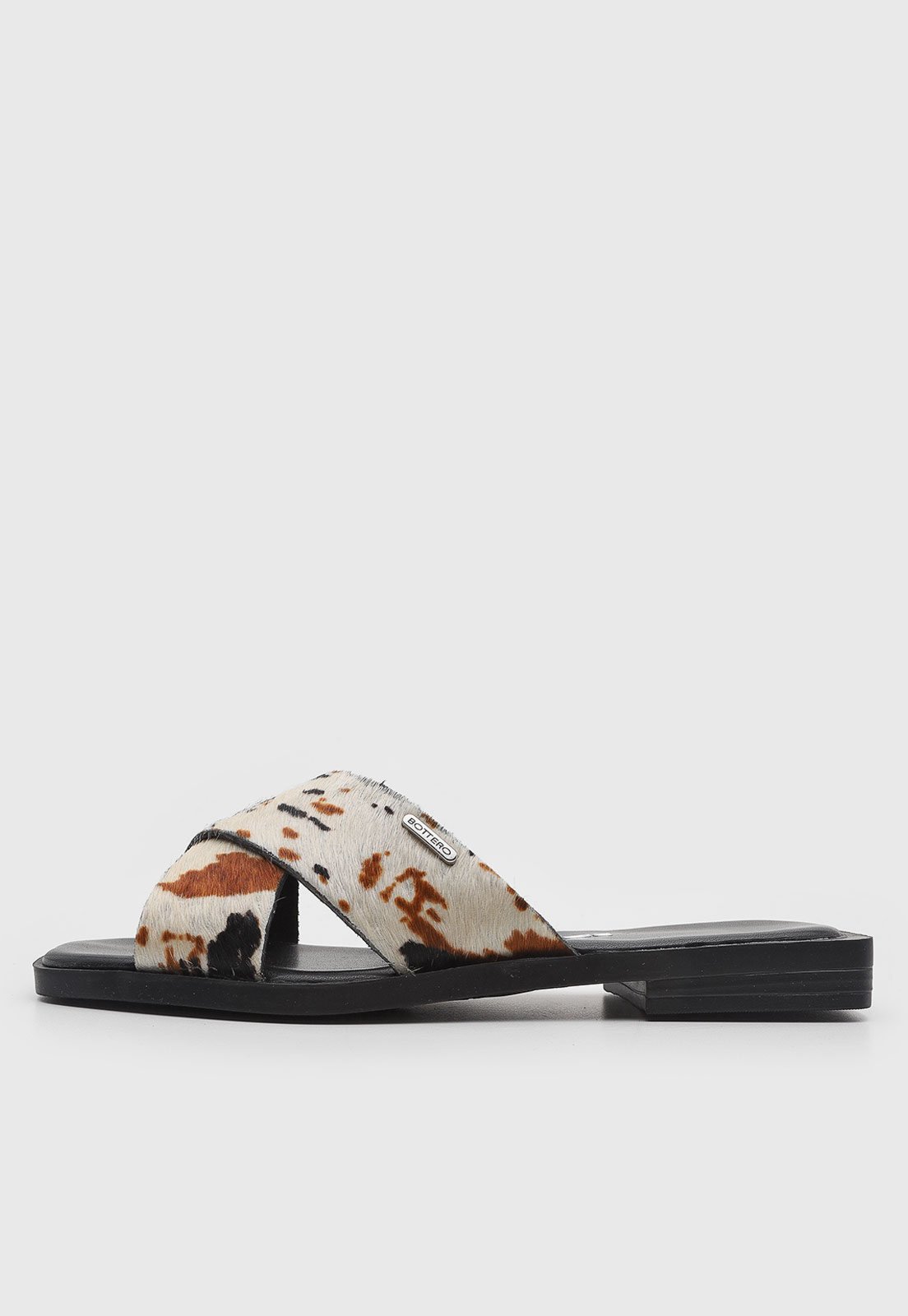 Rasteira Feminina Bottero Animal Print Off-White