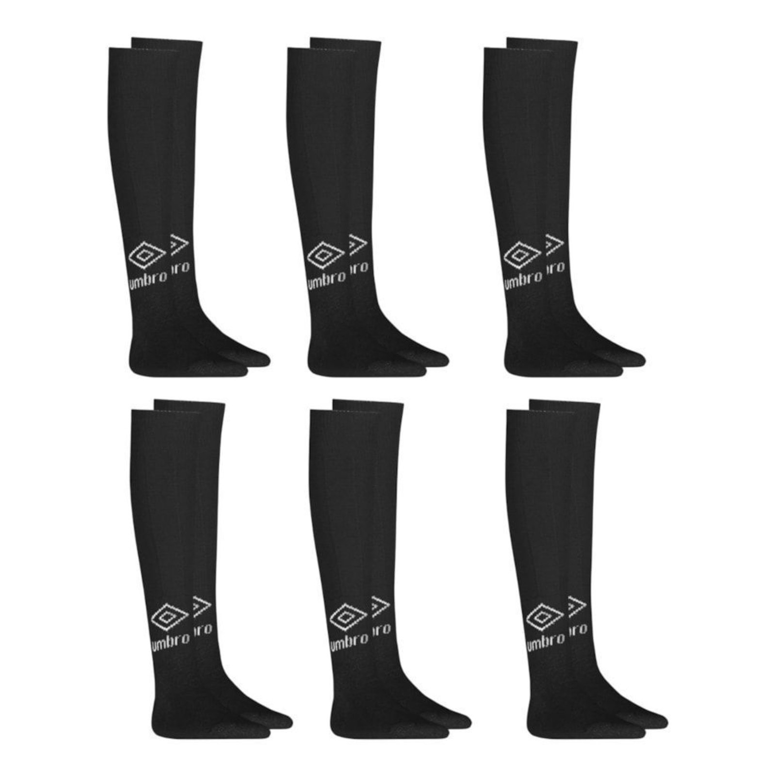 Kit 6 Pares de Meiões Umbro Classic Juvenil - Preto - umbro