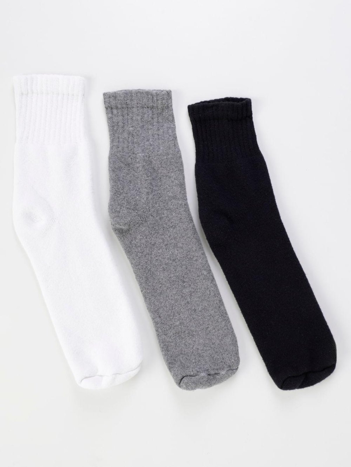 Kit com 03 Meias Cano Longo Trifil Masculina Branco/Preto/Cinza