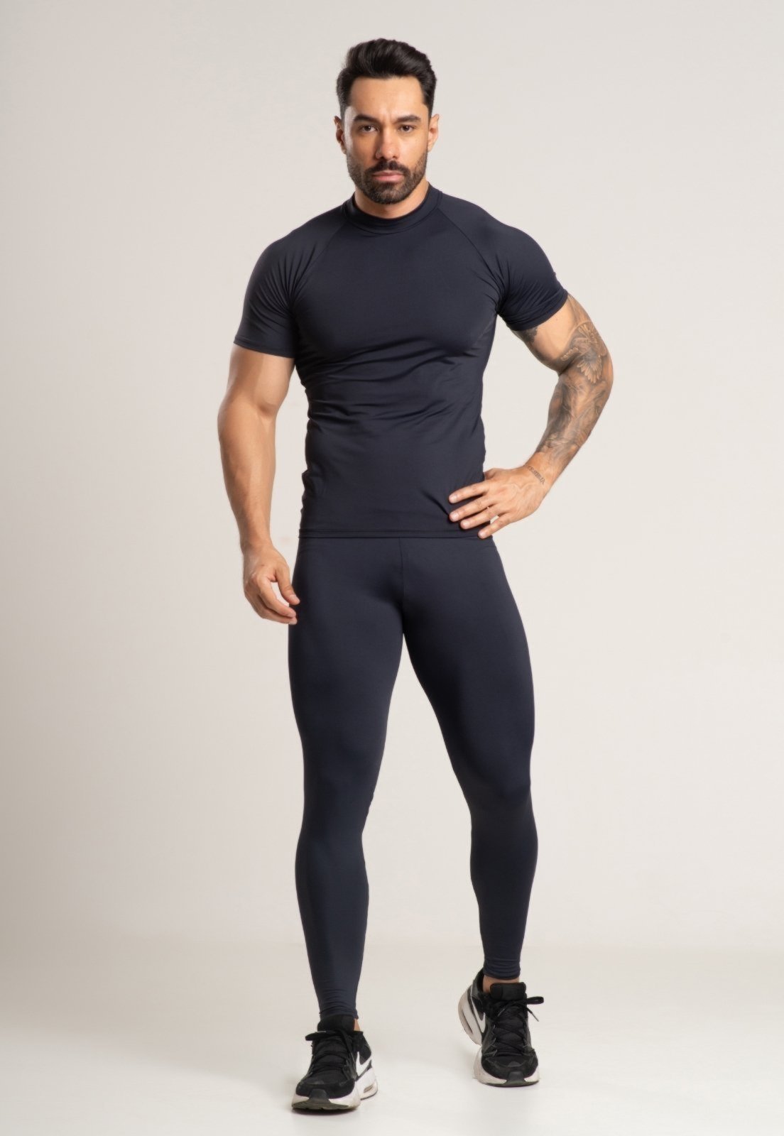 Conjunto Térmico UV Vekyo Calça e Blusa Manga Curta Masculino Preto