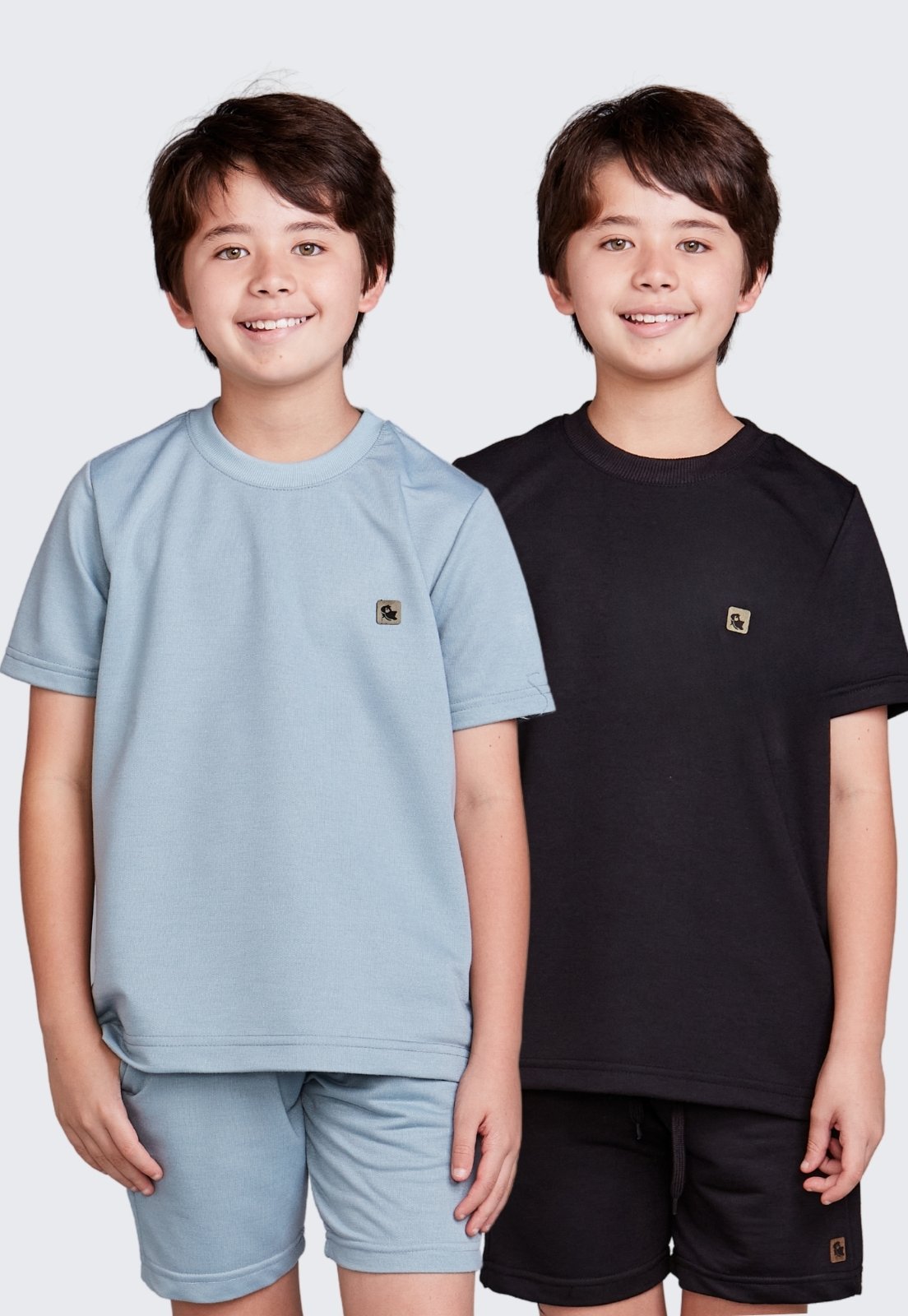 Infantil – Kit 2 Conjunto Moletinho Daze Modas Preto e Azul