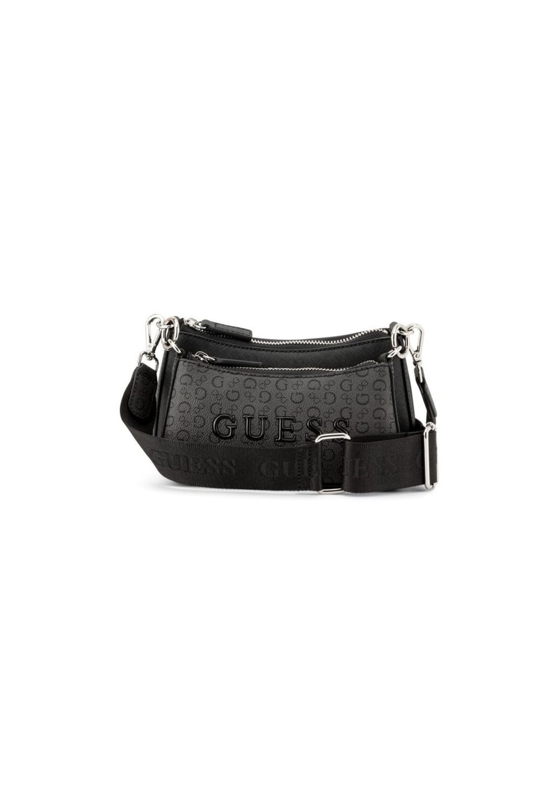 Bolsa Guess Mini Holly Tiracolo Cinza Escuro