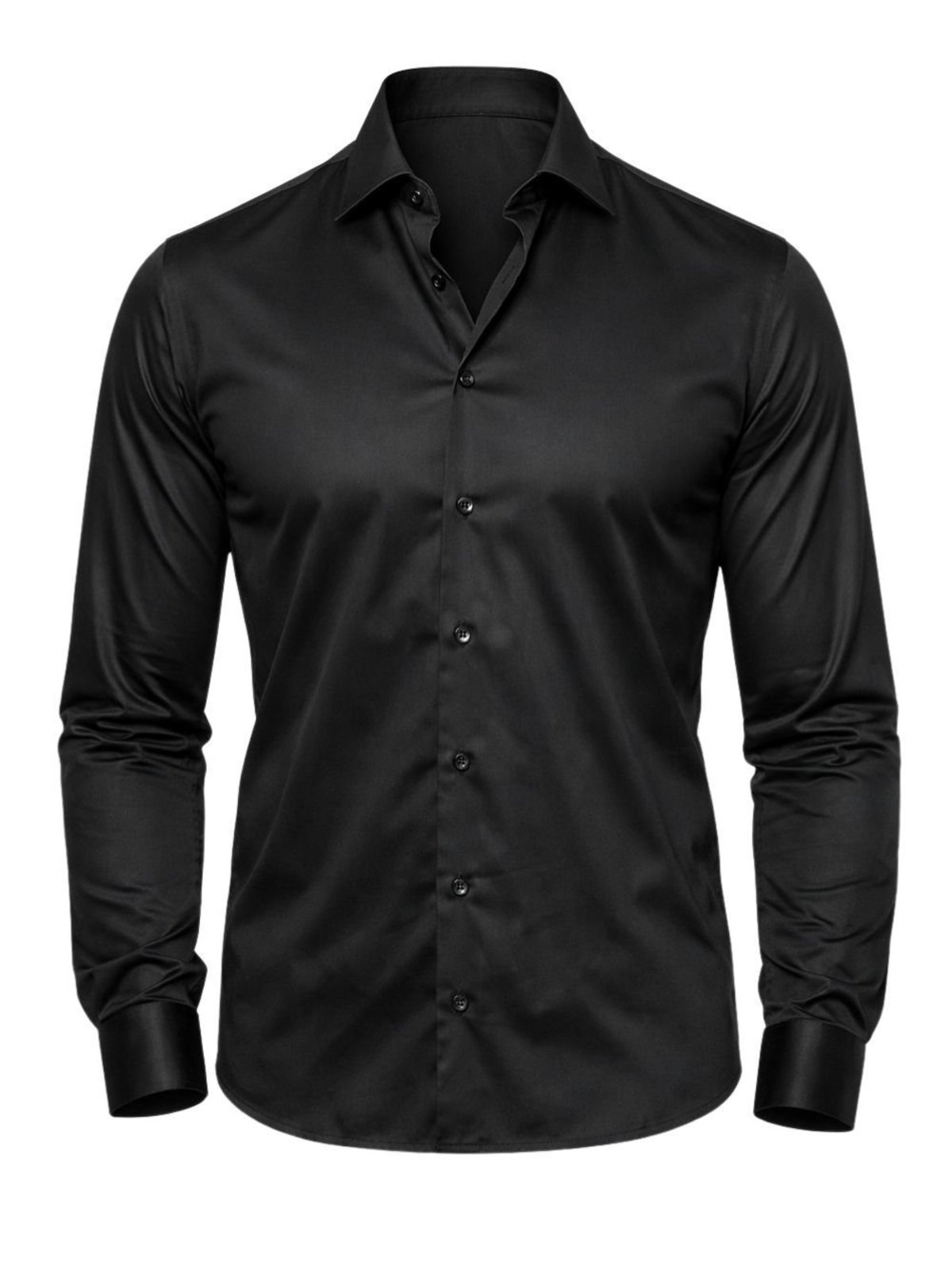 Camisa Social Masculina Acetinada Slim com Elastano Crocker