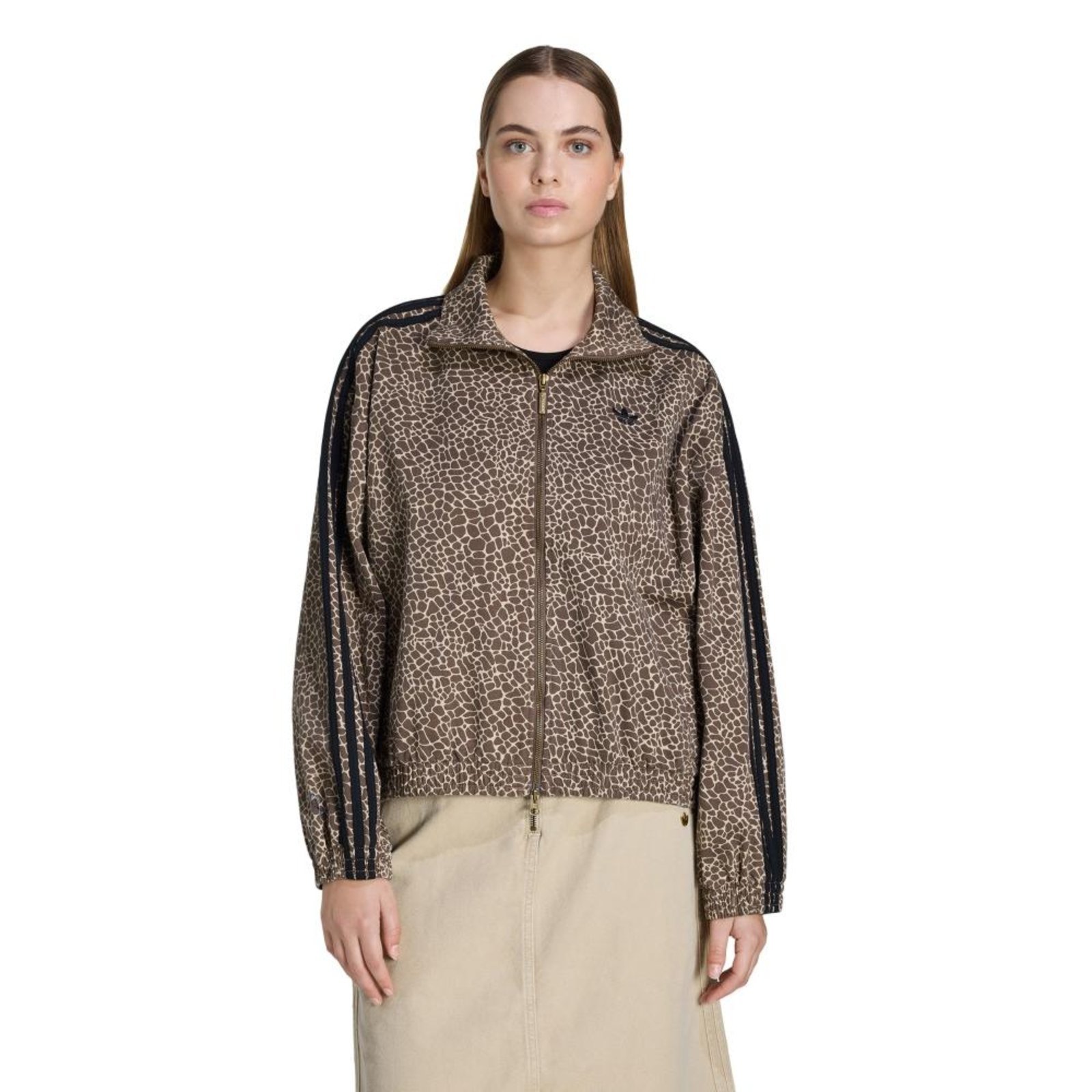 JAQUETA JEANS OVERSIZED FIREBIRD AOP adidas Originals Marrom