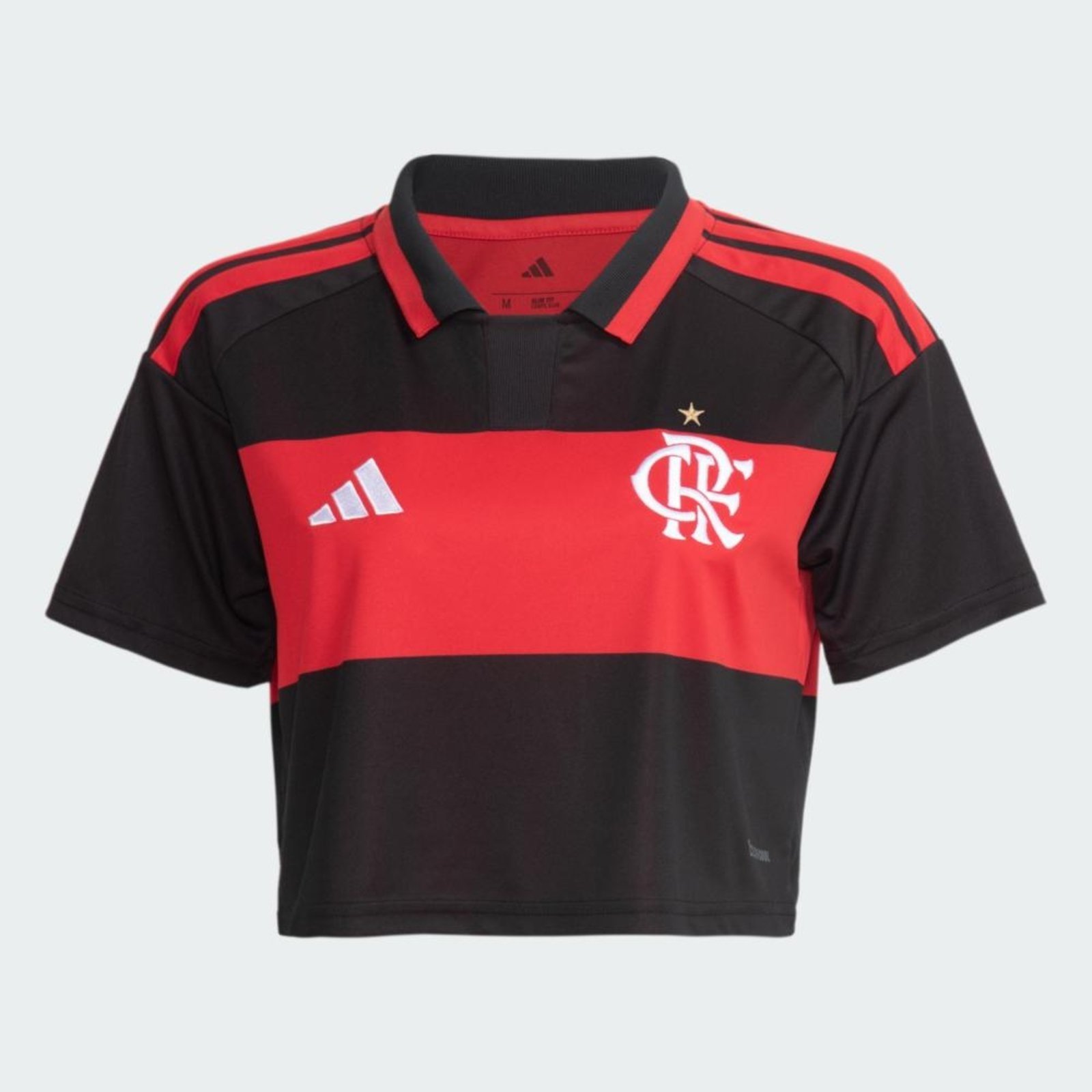 Vista 3 Camisa Cropped I CR Flamengo 26 adidas Performance vermelho adidas performance vermelho