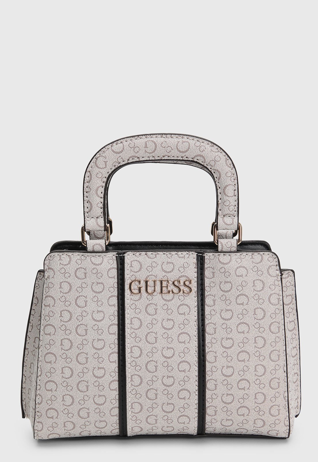 Bolsa Média Feminina Guess Monograma Branca