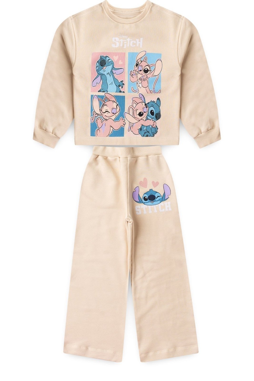 Infantil - Conjunto Disney Stitch Bege