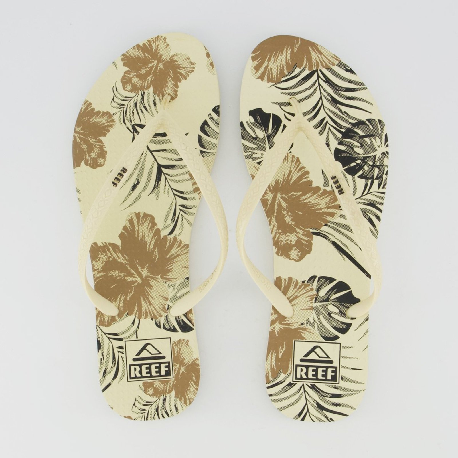 Chinelo Reef Seaside Feminino Off White e Preto
