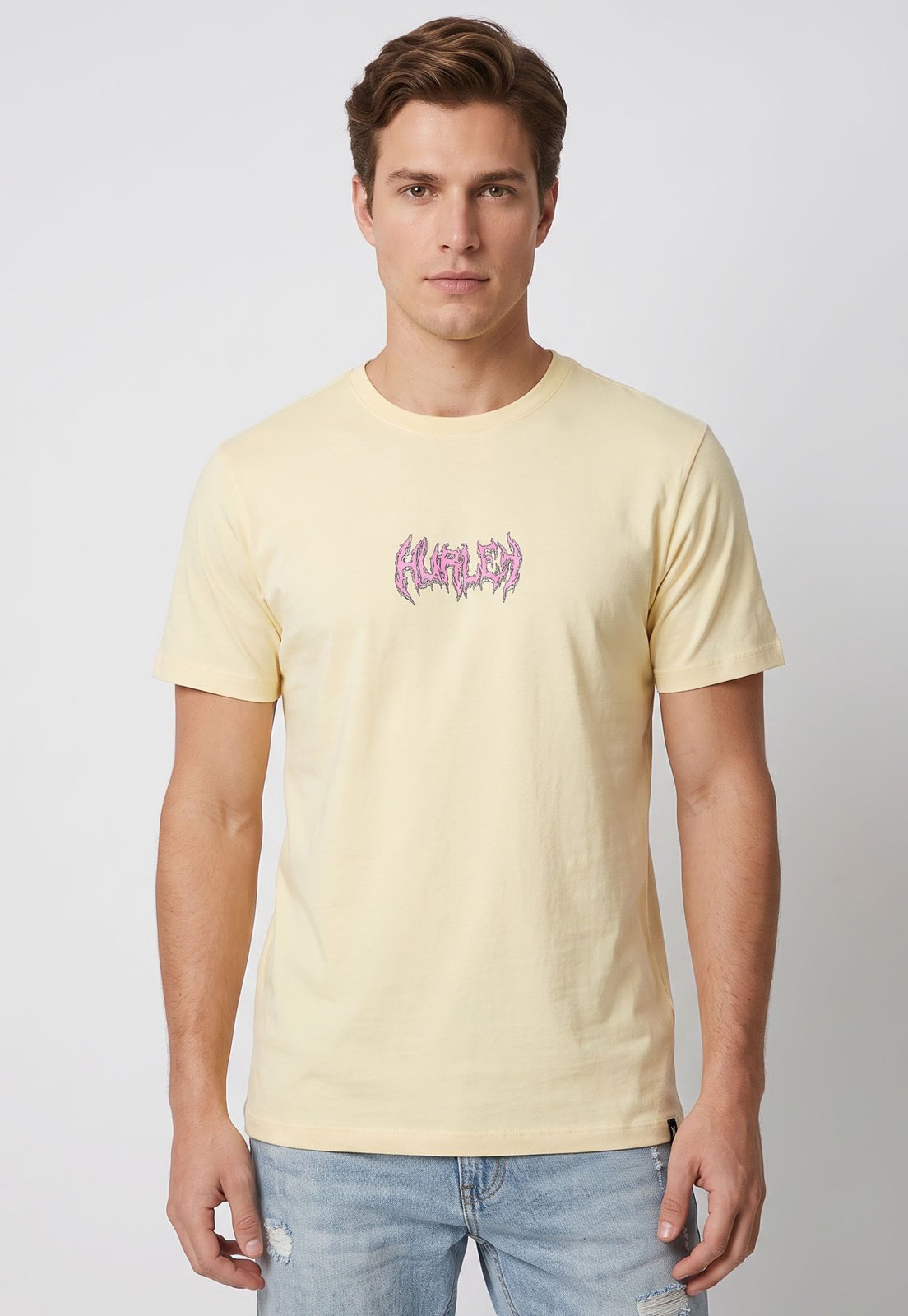 Camiseta Masculina Hurley Silk Noise Amarela