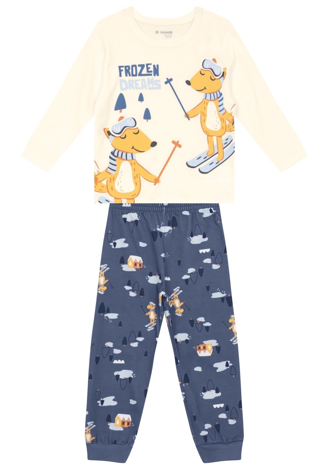 Infantil - Pijama menino animais brilha no escuro Brandili