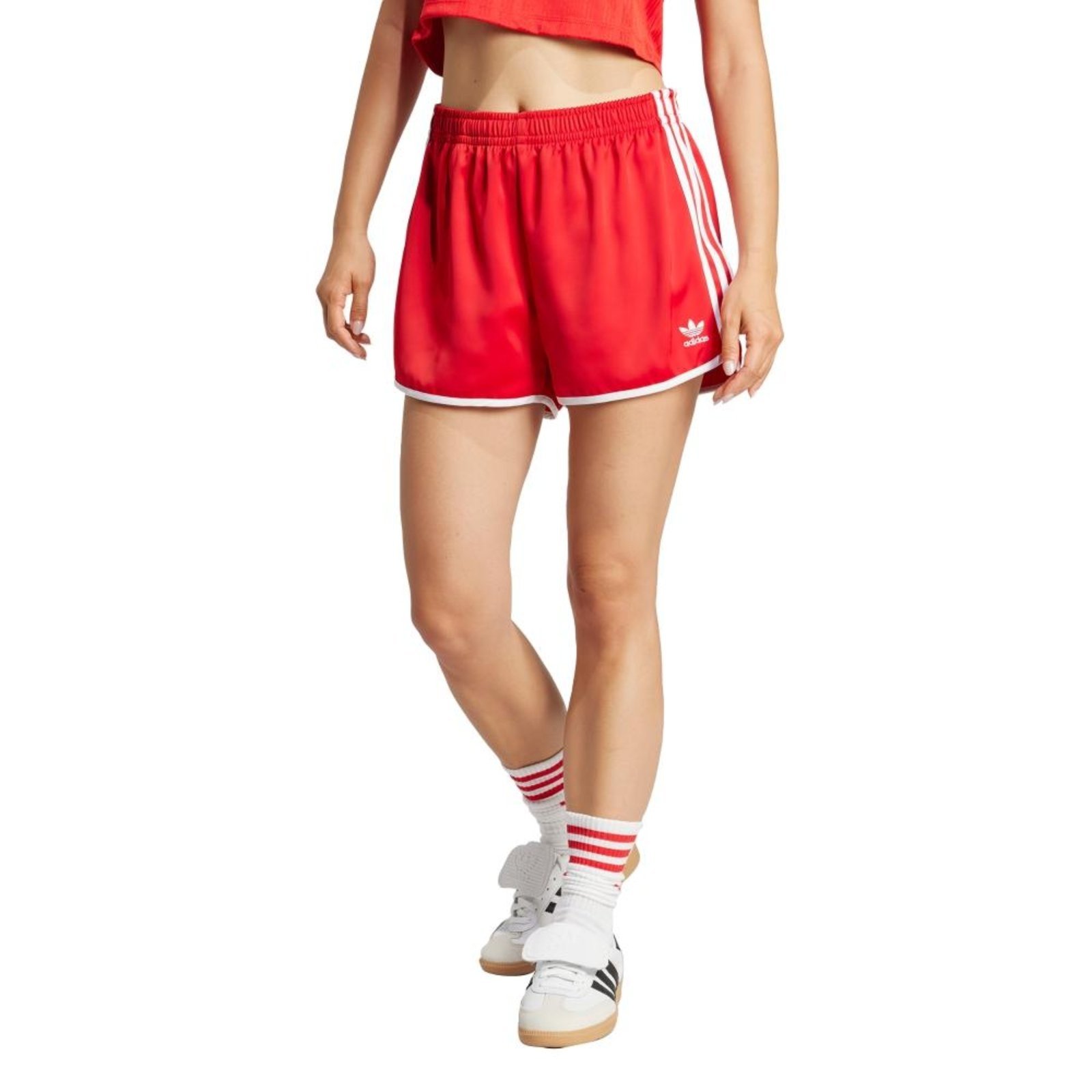 Shorts Adicolor Três Listras Sprinter adidas Originals Vermelho