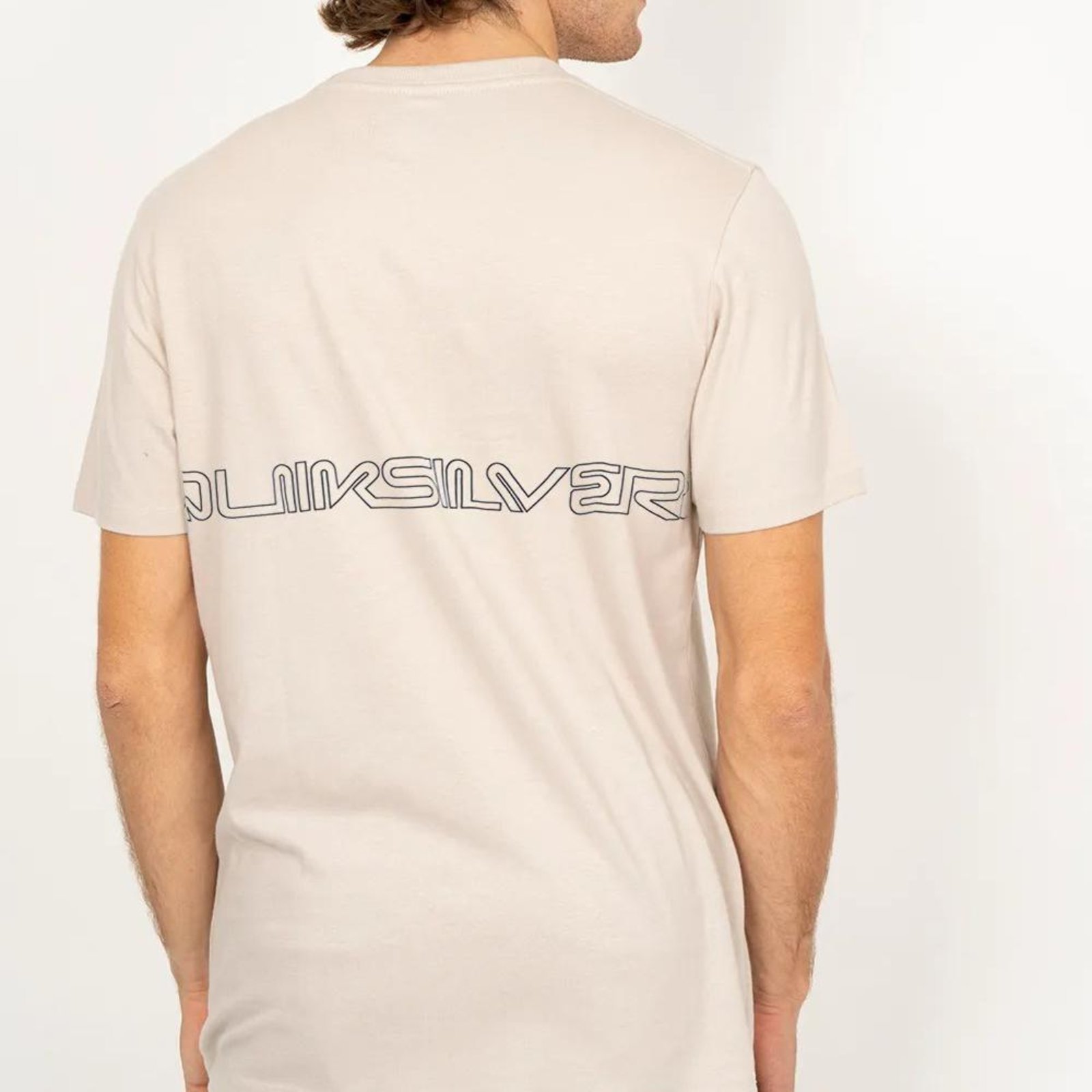 Camiseta Quiksilver Word Block SM26 Masculina Areia