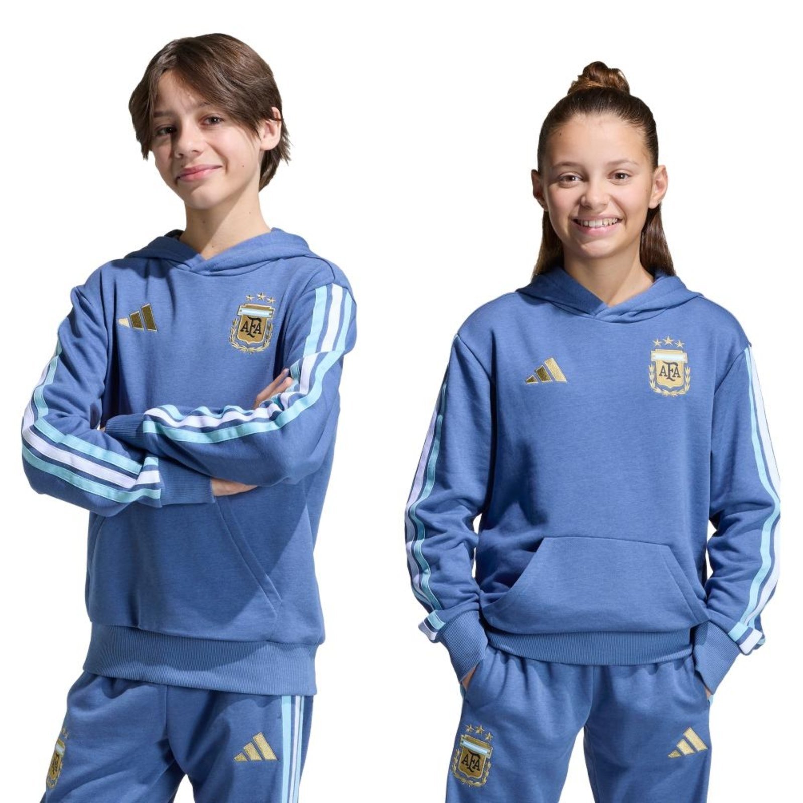 Infantil – Moletom com capuz Argentina DNA adidas Originals Azul