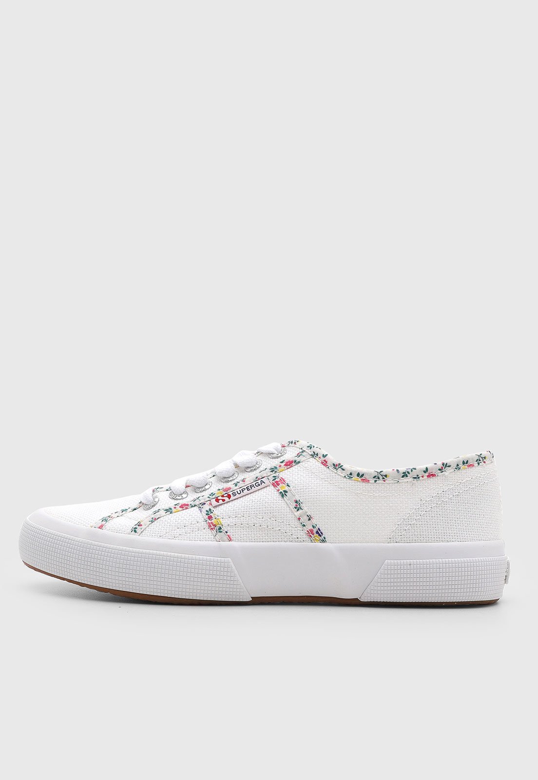 Tênis Feminino Superga Floral Branco