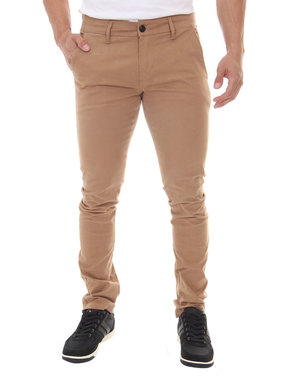 Calça Tommy Hilfiger Masculina de Sarja Brooklyn Caqui