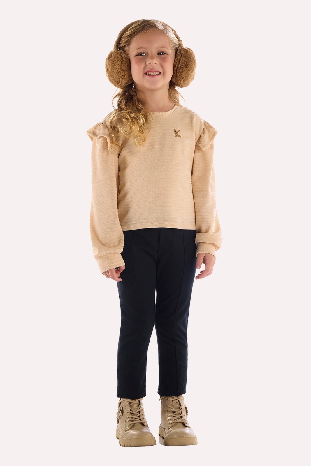 Infantil - Calça Preta Legging Peluciada