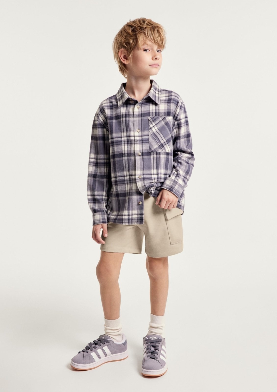 Infantil - Bermuda Moletom Menino Cargo Hering