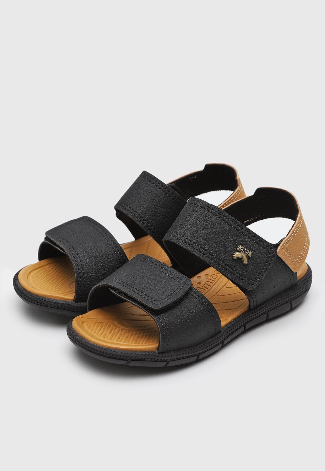 Vista 2 Infantil - Sandália Klin Tic Tac Preta preto Klin preto