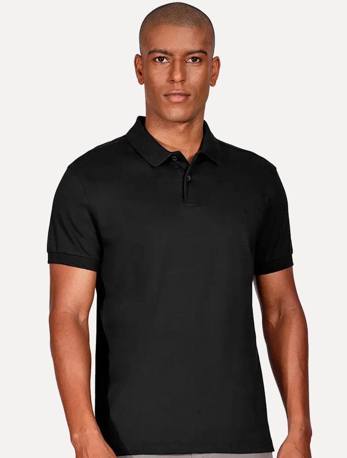Polo Aramis Masculina Regular Basic Piquet Surton Mono Logo Preto