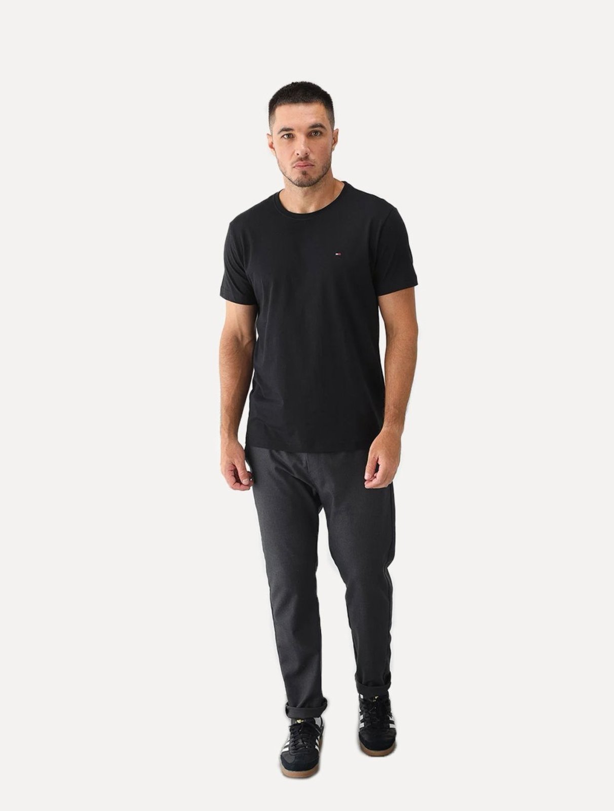 Vista 3 Camiseta Tommy Hilfiger Essential Cotton Preta preto Tommy Hilfiger preto