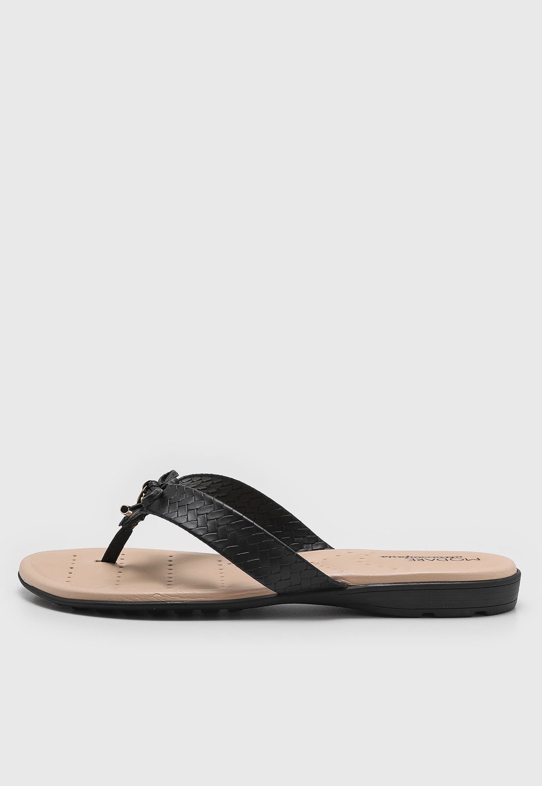 Chinelo Dedo Modare Tiras Trançadas Preta