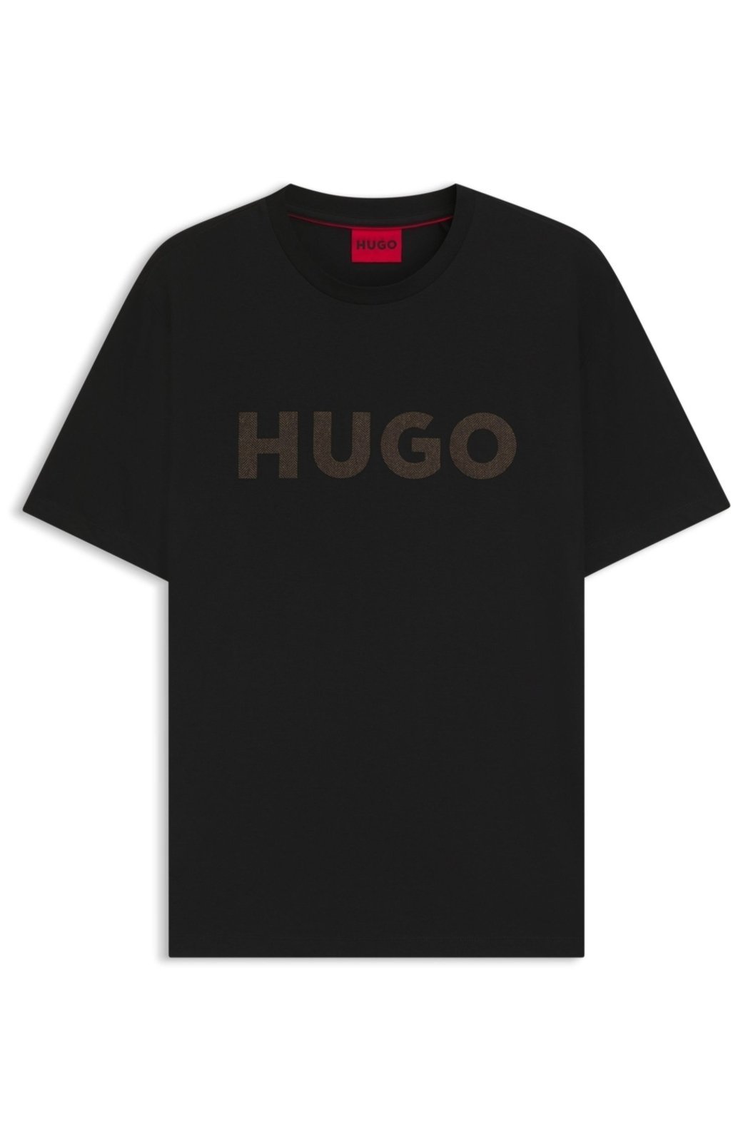 Camiseta De Algodão Jersey Com Logo Em Espinha De Peixe