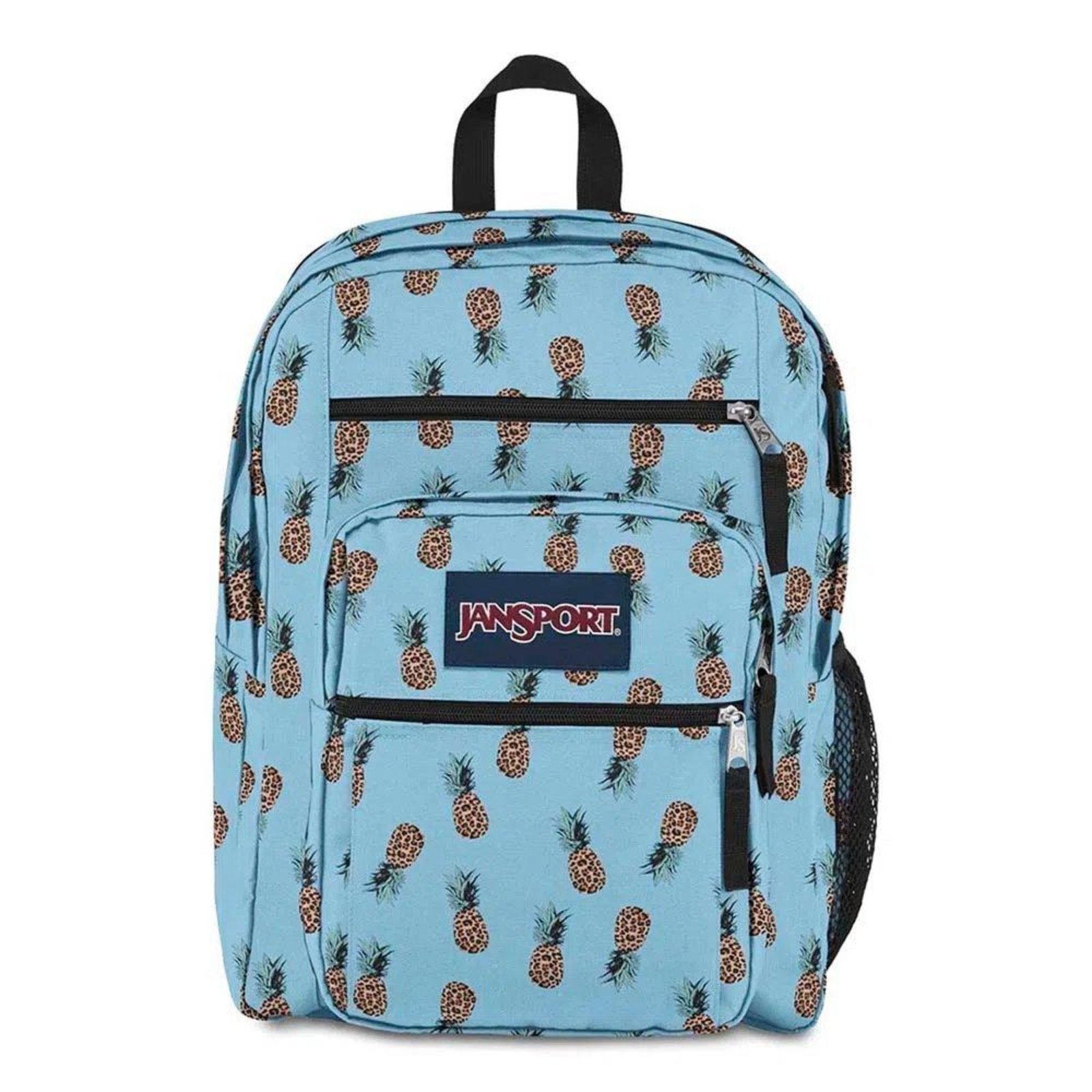 Vista 2 Mochila JanSport Big Student Leopard Pineapples 34 Litros Jansport azul leopard