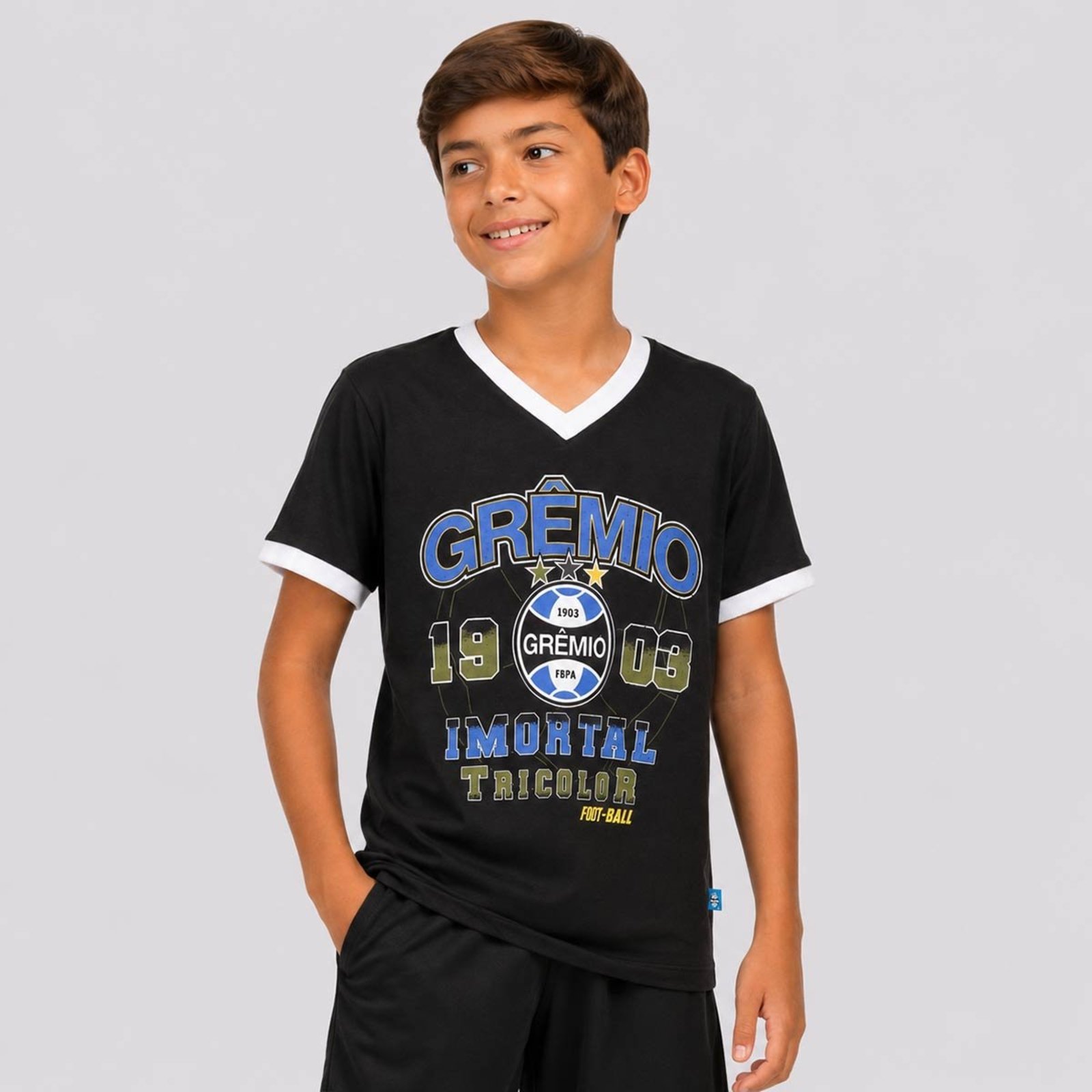 Camisa Grêmio Imortal Juvenil Preta