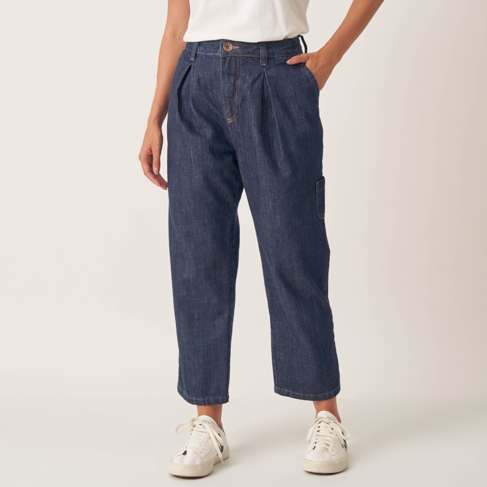 Calça Jeans Cenoura Relaxed Gancho Alongado