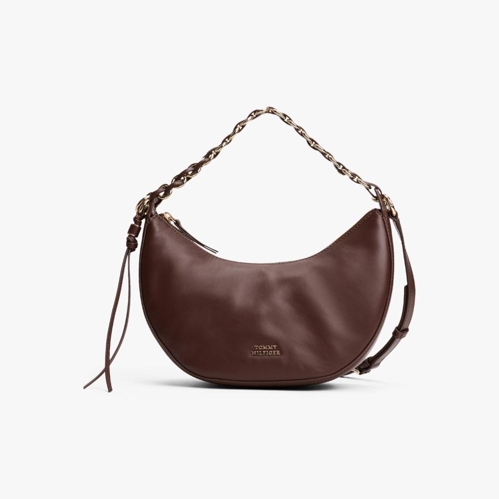 Bolsa Lua De Couro Logo Em Metal – U