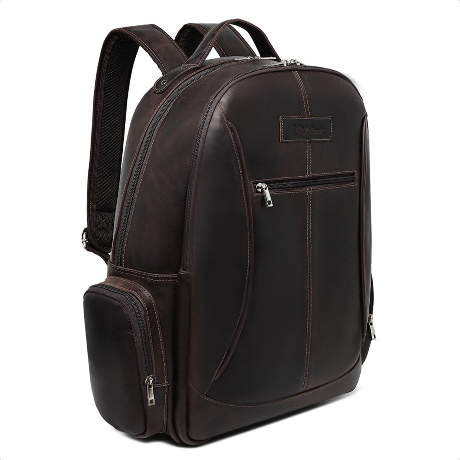 Mochila Executiva Malbork em Couro Café M4_M