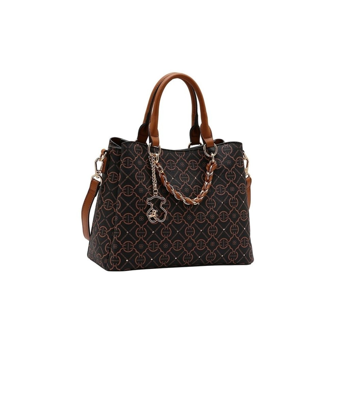 Vista 2 Bolsa Feminina Chenson Cristal Estruturada Cafe incolor Chenson incolor