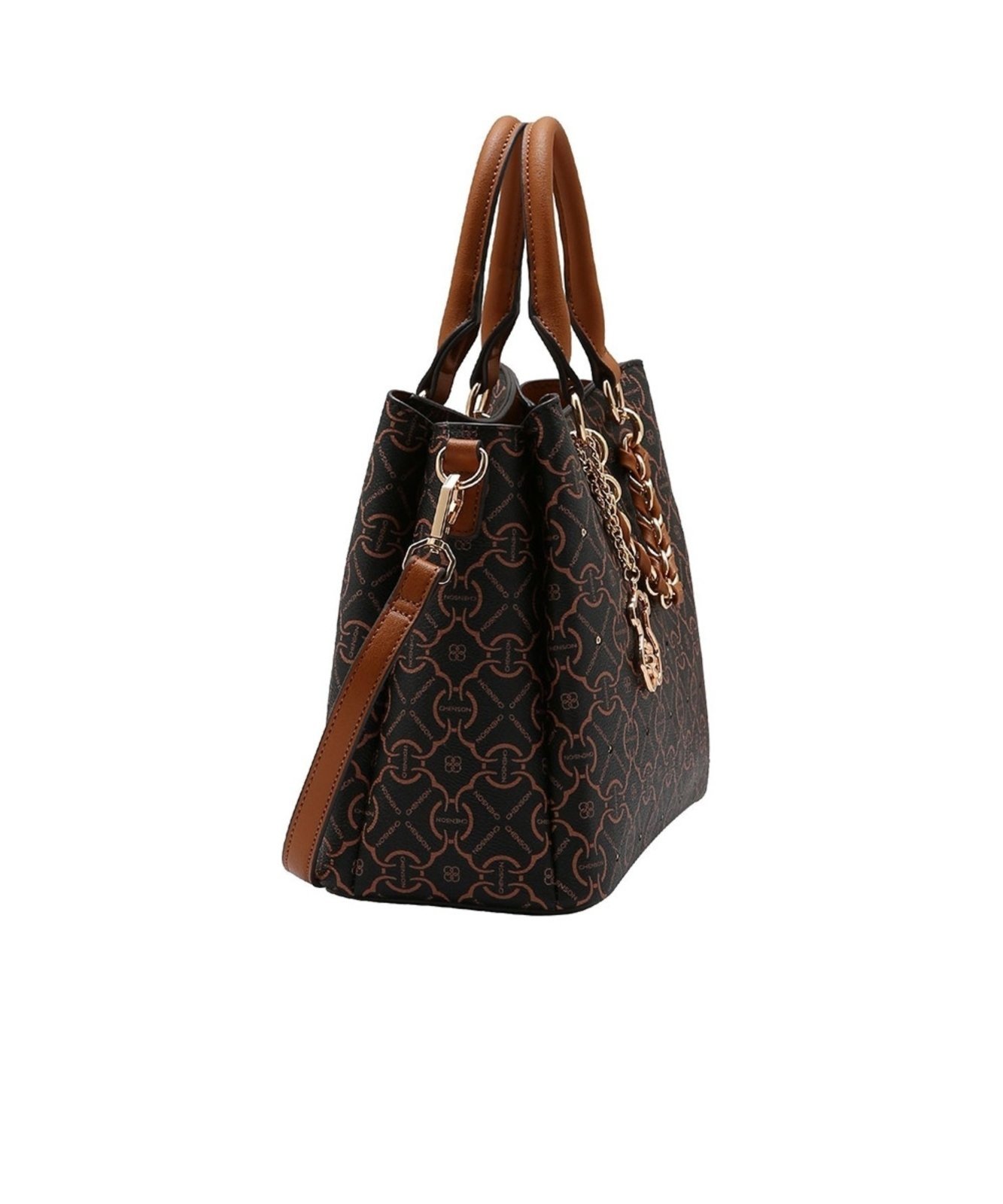 Vista 3 Bolsa Feminina Chenson Cristal Estruturada Cafe incolor Chenson incolor