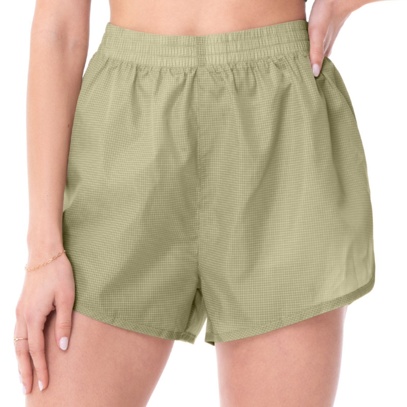 Short Fitness com Short Interno Verde Sálvia Zee Rucci