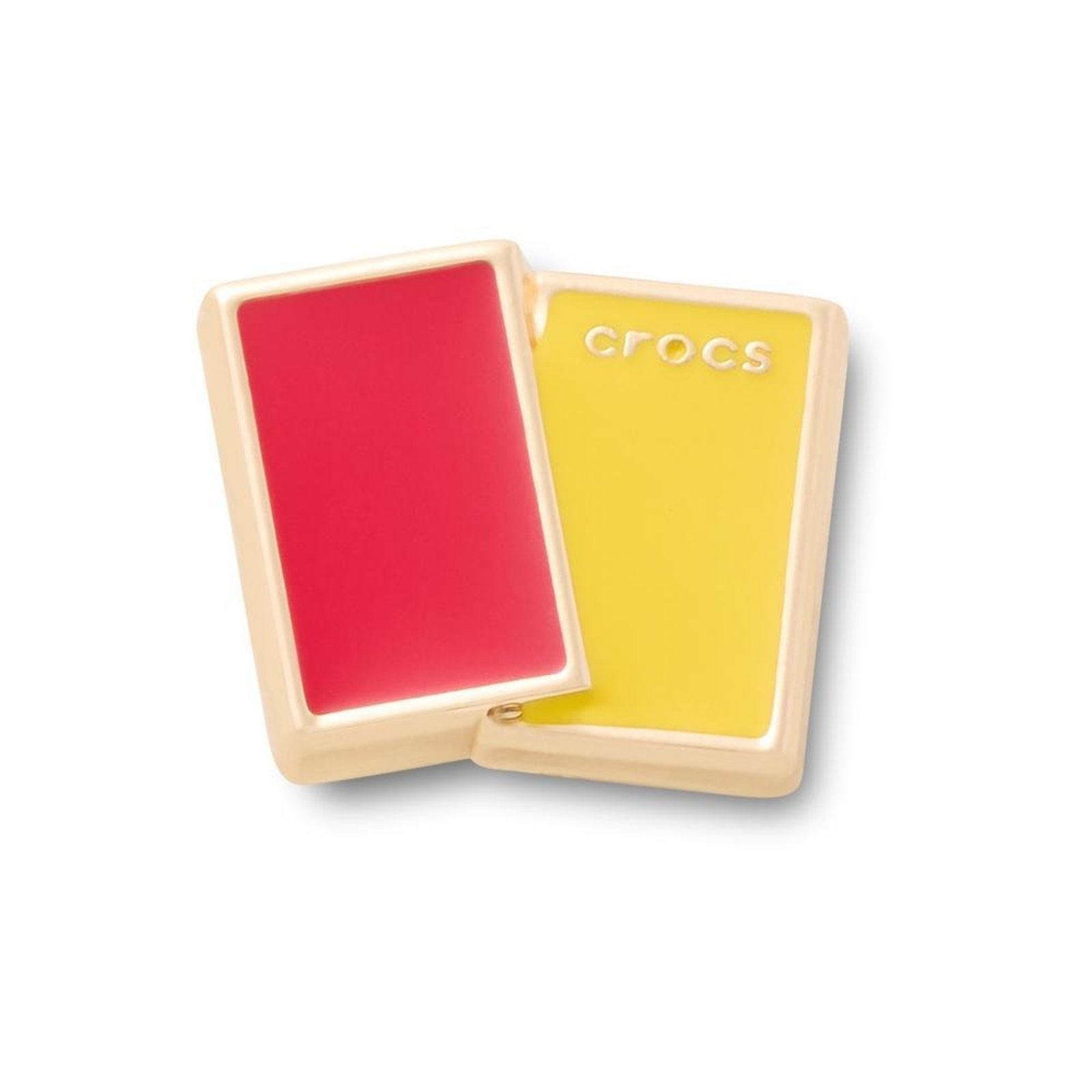 Infantil - Jibbitz™ Cartão Vermelho e Amarelo Único Branco