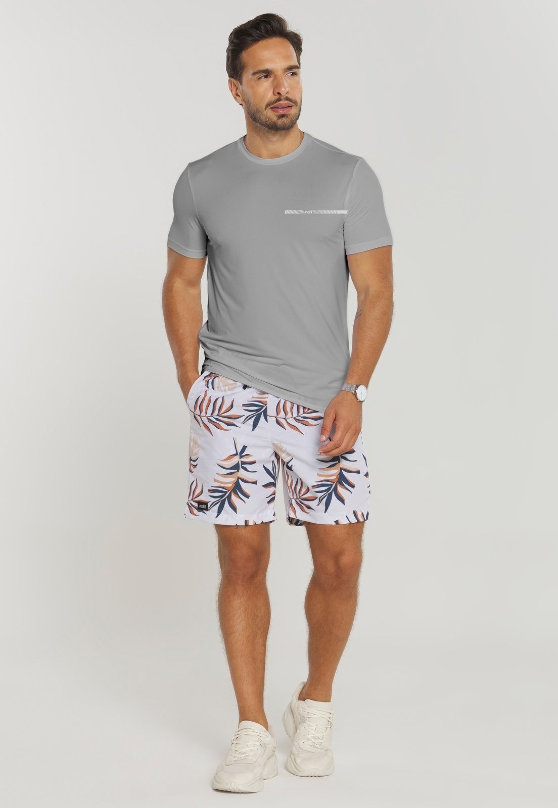 Camiseta Rudély Com Estampa Cinza