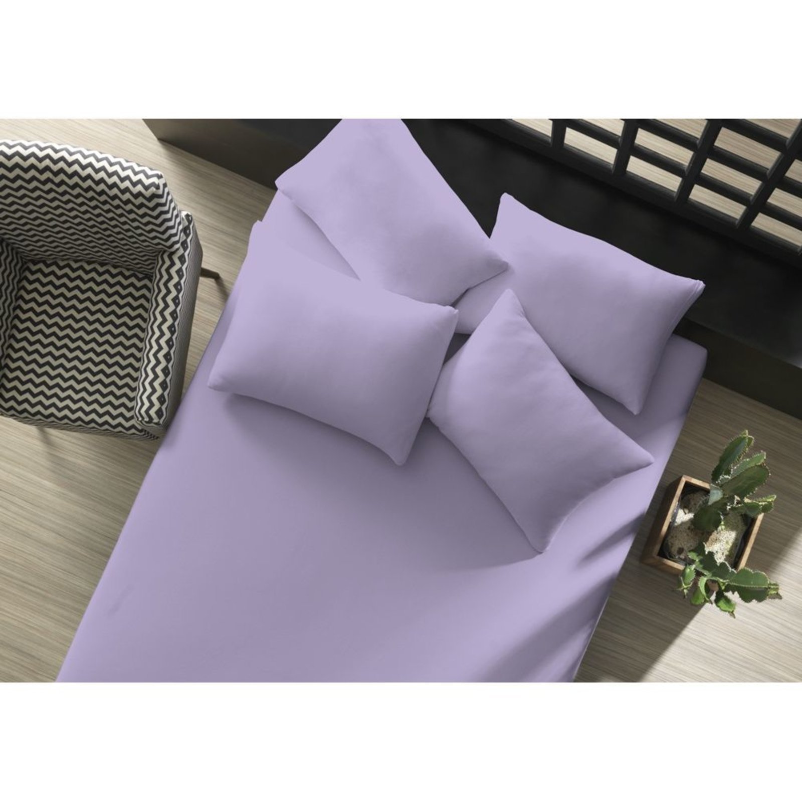 Lençol King Avulso Liso Doce Vida com elástico - Lavanda