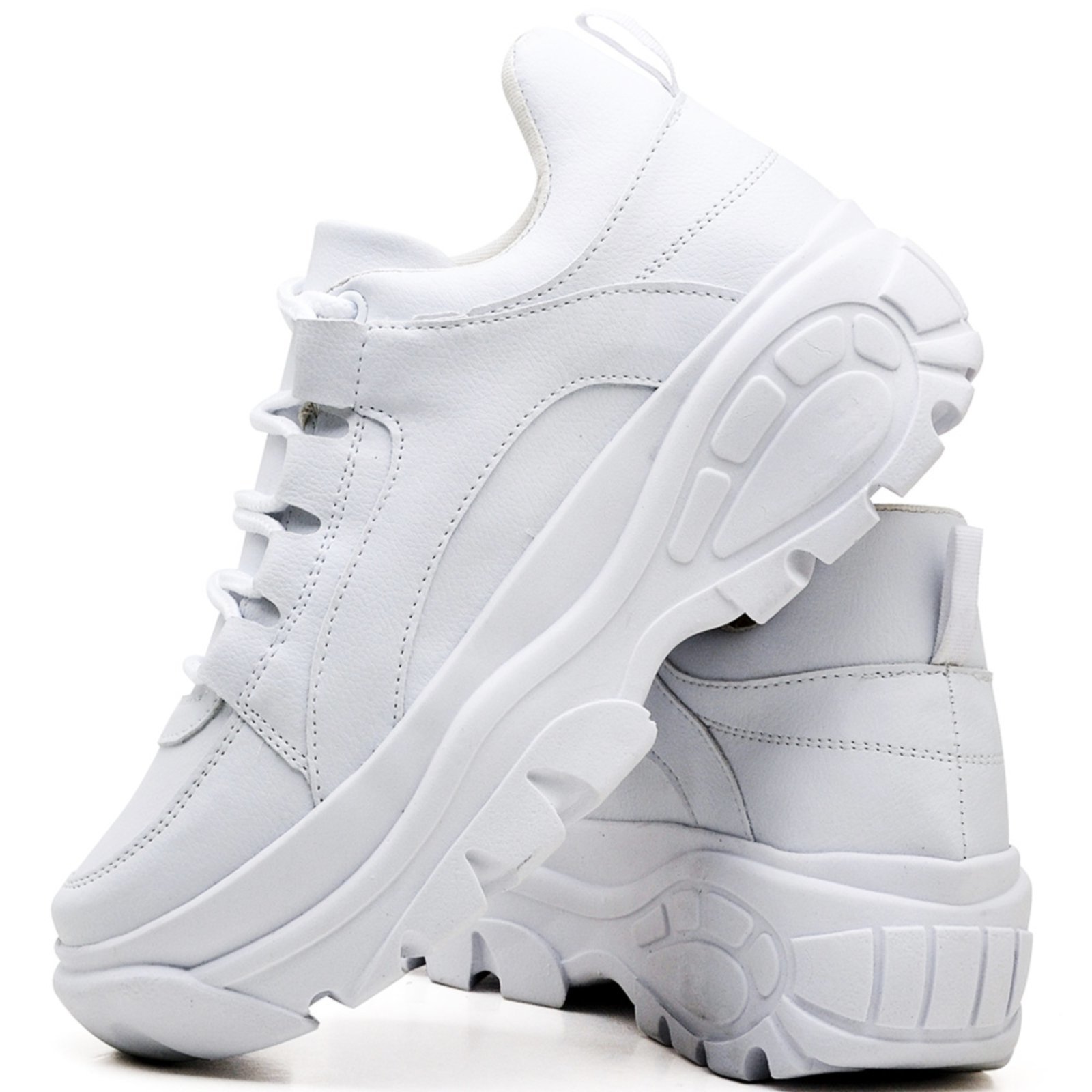 Tênis Sapatênis Feminino Sneaker Chunky DUBUY 728FG Branco