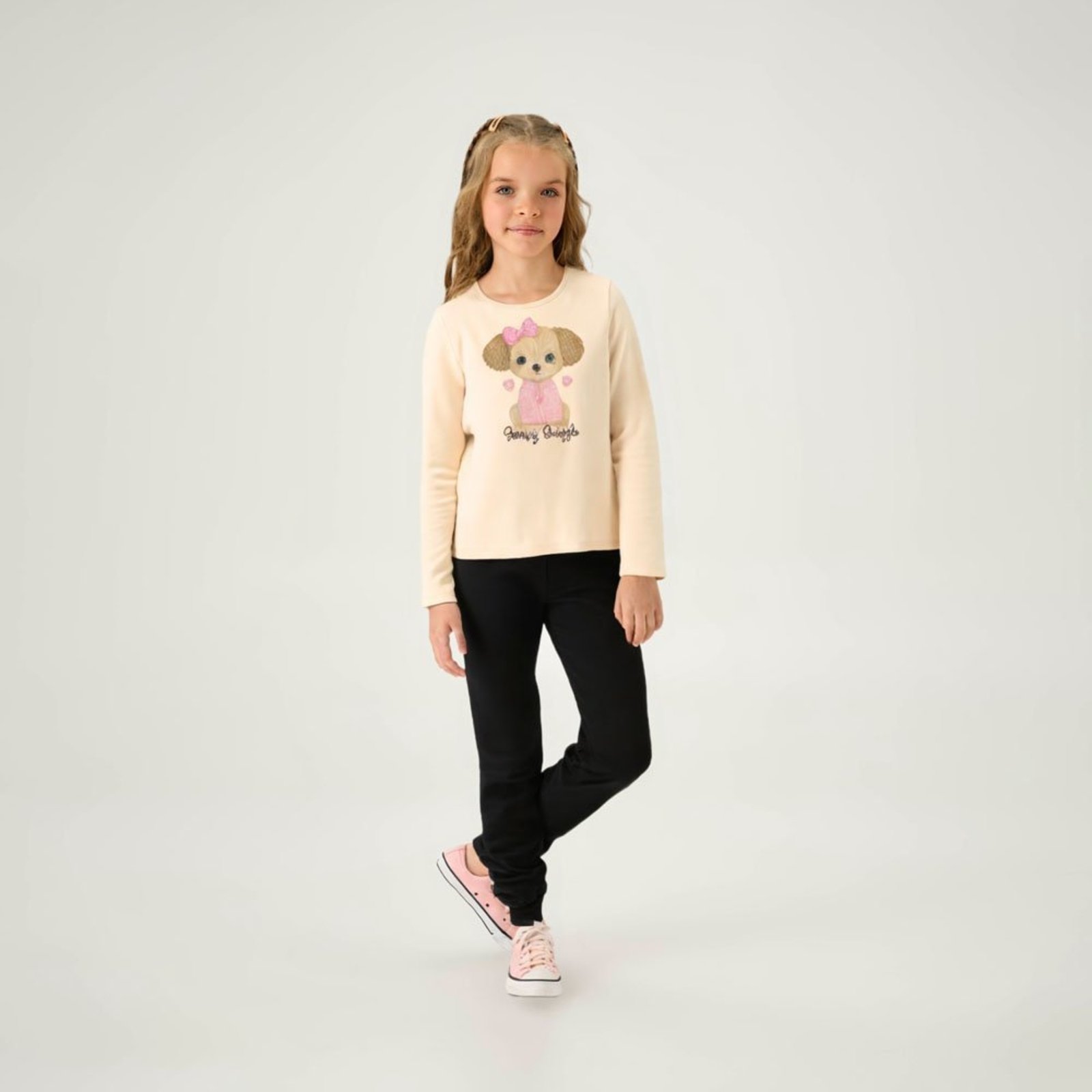 Infantil - Calça Preto Pulla Bulla Menina - 55321-51